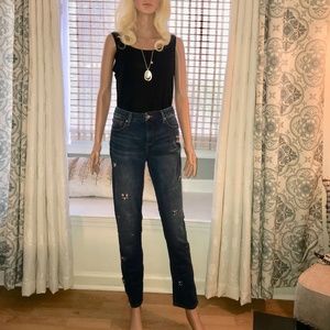 Chico's Size 0 Tall, So Slimming Embellished Jeans